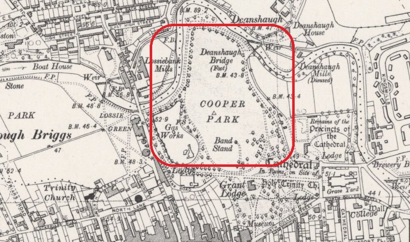 Elgin - Cooper Park : Map credit National Library of Scotland